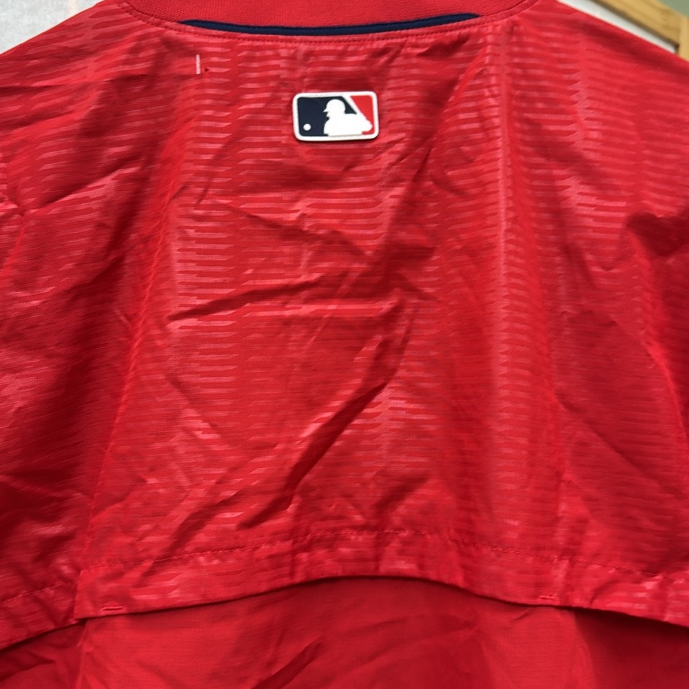 Majestic Authentic baseball tag. Red Quarter-Zip Jacket, Cardinal baseball (OLCC - Picture 8 of 15